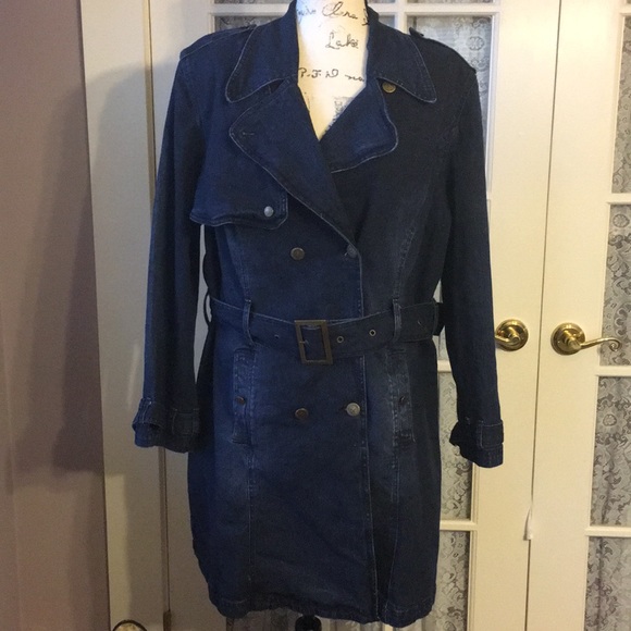 DG2 by Diane Gilman Jackets & Blazers - Denim Trench Coat